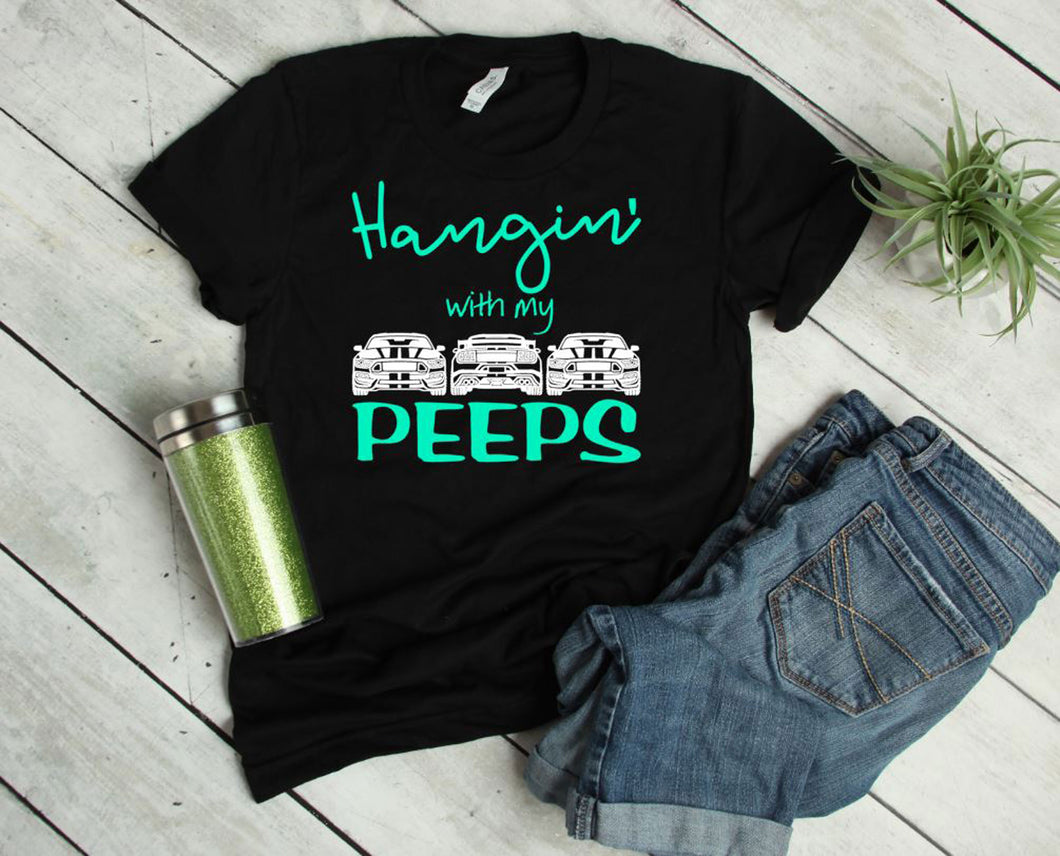 Hangin' with my Peeps Mustang Adult Unisex T Shirt