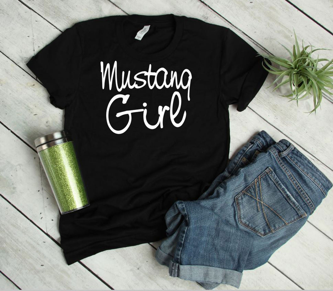 Mustang Girl Youth & Adult Unisex T-Shirt