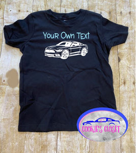 ***CLEARANCE*** Choose your own Text & Car Adult Unisex T Shirt