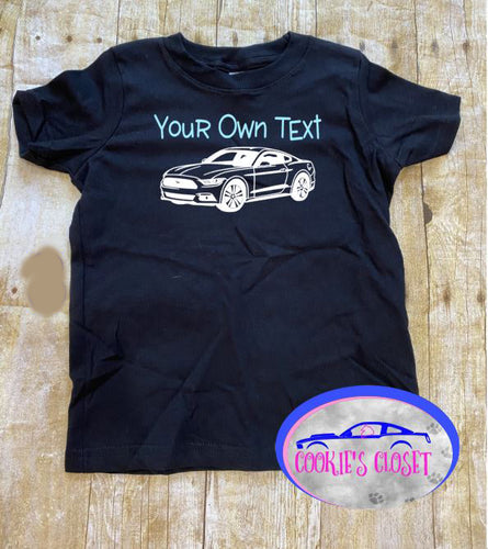 ***CLEARANCE*** Choose your own Text & Car Youth Unisex T Shirt