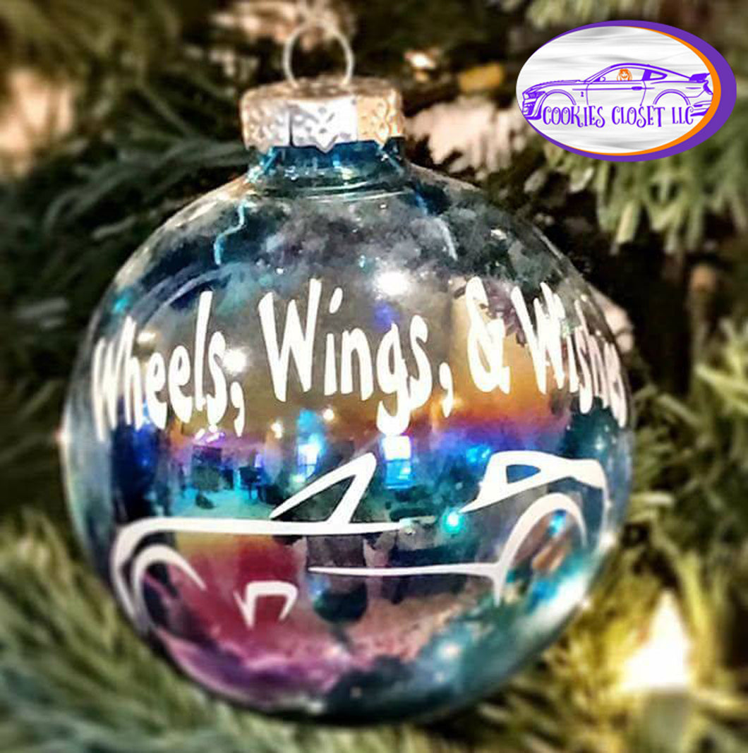Wheels, Wings & Wishes Christmas Ornament
