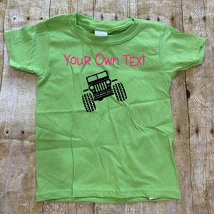 ***CLEARANCE*** Your Own Text & Choice of Car Toddler 2T T Shirt