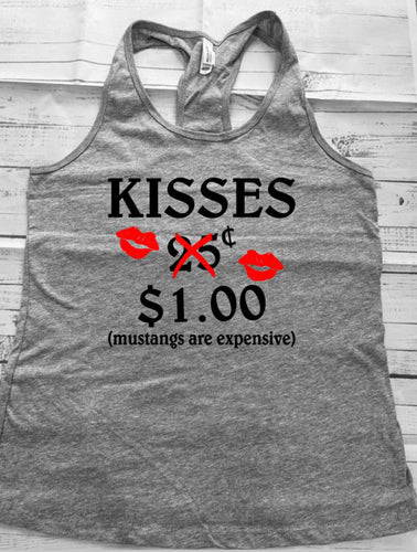 ***CLEARANCE*** Kisses Mustangs are Expensive Women Racerback Tank Top ***CLEARANCE***