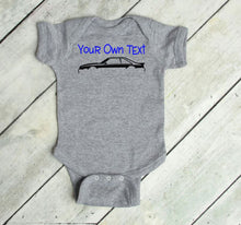 Load image into Gallery viewer, Your Own Text Mustang (Choose your Car) Infant Bodysuit