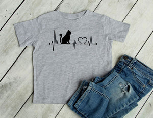 Cat Heartbeat Infant Bodysuit & Toddler T Shirt