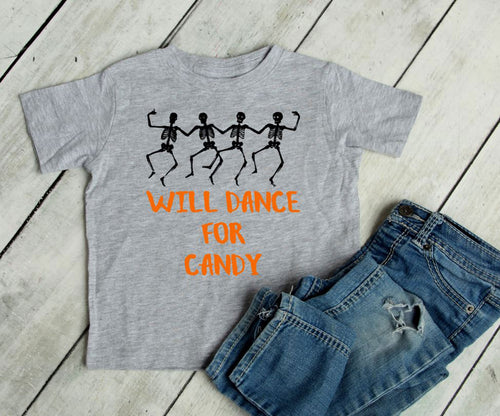 Will Dance for Candy Halloween Toddler T Shirt & Sweatshirt