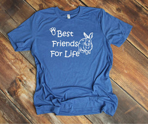 Best Friends for Life Rabbit Youth & Adult Unisex T-Shirt