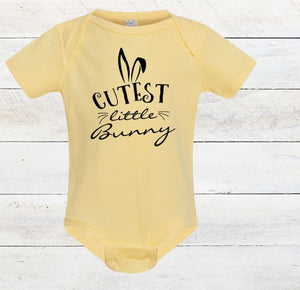 Cutest Little Bunny Easter Infant Bodysuit & Toddler T Shirt