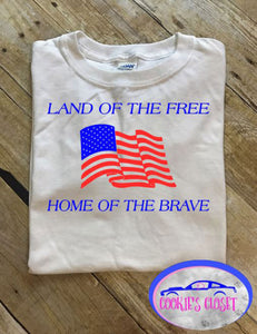 ***CLEARANCE*** Land of the Free Youth Short Sleeve Unisex T Shirt