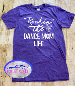 ***CLEARANCE*** Rockin the Dance Mom Life Adult Small Purple Shirt
