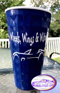 Wheels, Wings & Wishes Blue Solo Cups