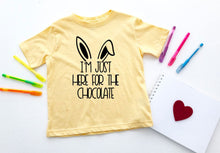 Load image into Gallery viewer, I&#39;m Just Here for the Chocolate Easter Infant Bodysuit &amp; Toddler T Shirt