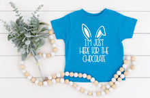 Load image into Gallery viewer, I&#39;m Just Here for the Chocolate Easter Infant Bodysuit &amp; Toddler T Shirt