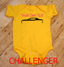 Load image into Gallery viewer, ****CLEARANCE**** Choose your own text &amp; car infant bodysuit